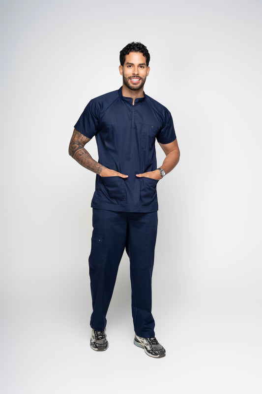 Uniforme Nerú Azul noche - Tela Algodón Antifluido