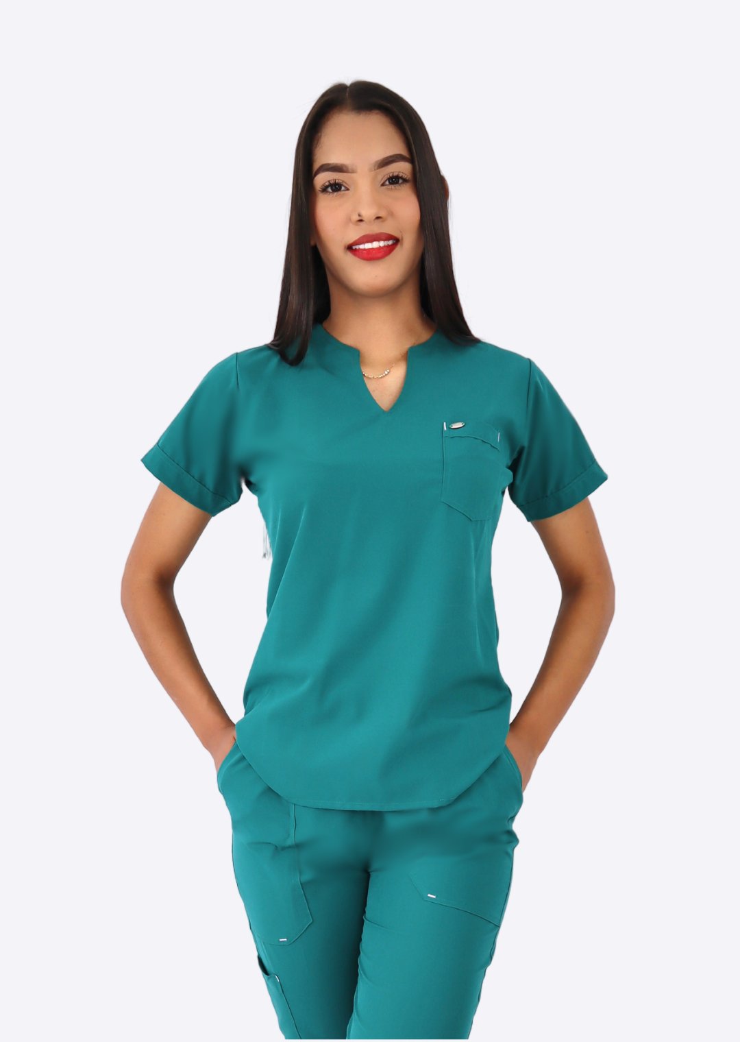 Uniforme Eva verde esmeralda