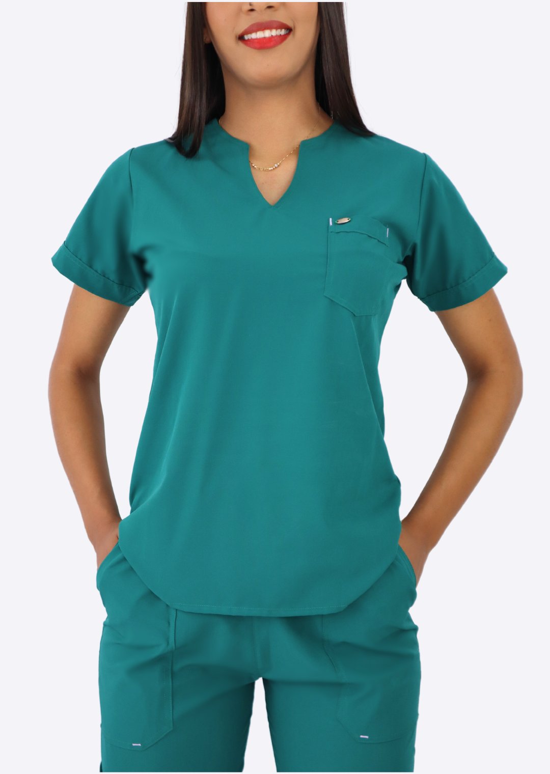 Uniforme Eva verde esmeralda