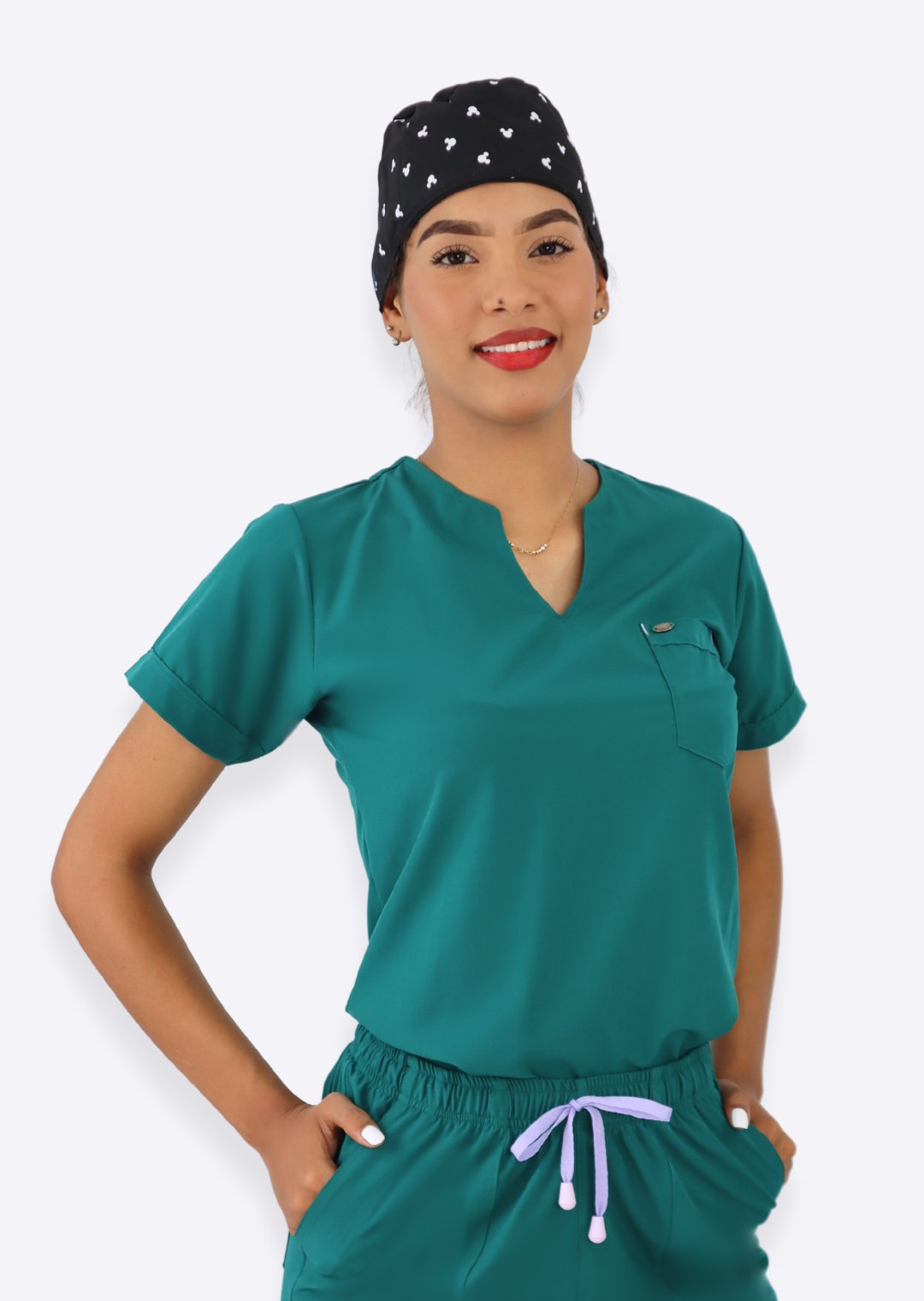 Uniforme Eva verde esmeralda