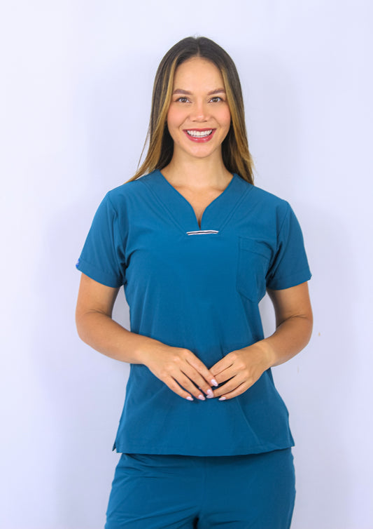 Uniforme Amelie Azul petroleo