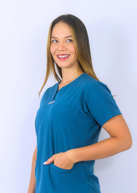 Uniforme Amelie Azul petroleo