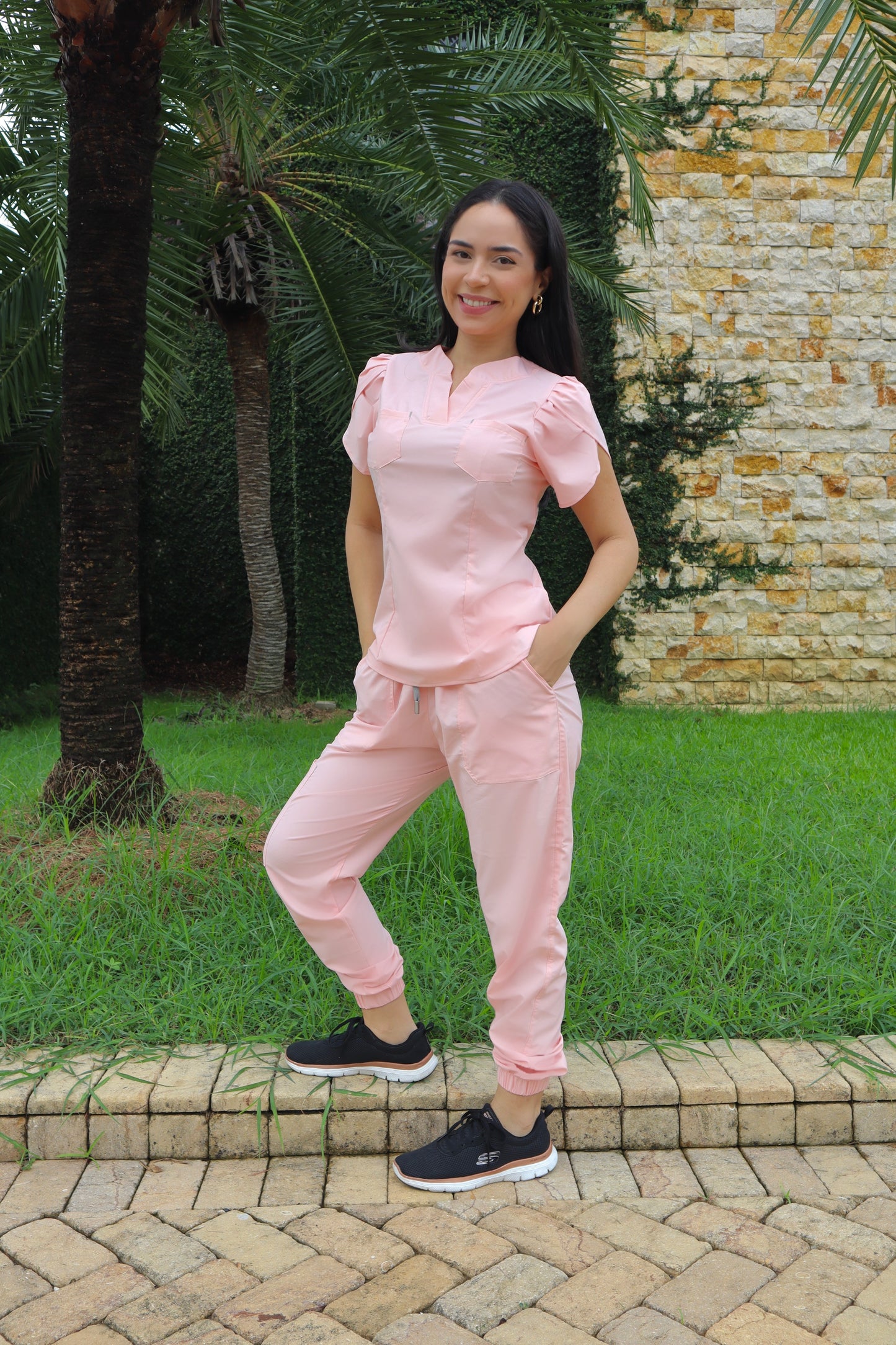Uniforme Berenice durazno pastel