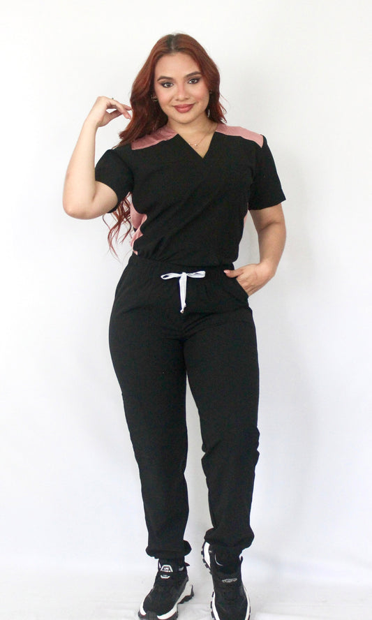 Uniforme Dama New Classic Negro + palo de rosa