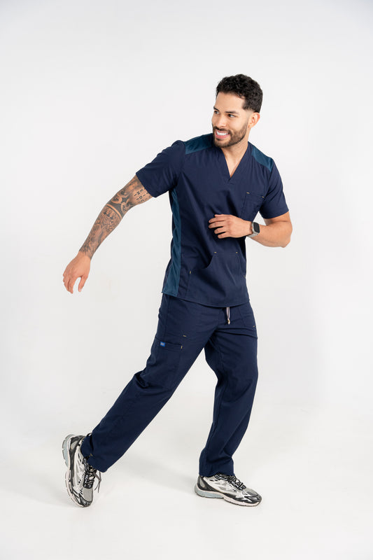 Uniforme New Classic Azul noche - Tela Algodón Antifluido