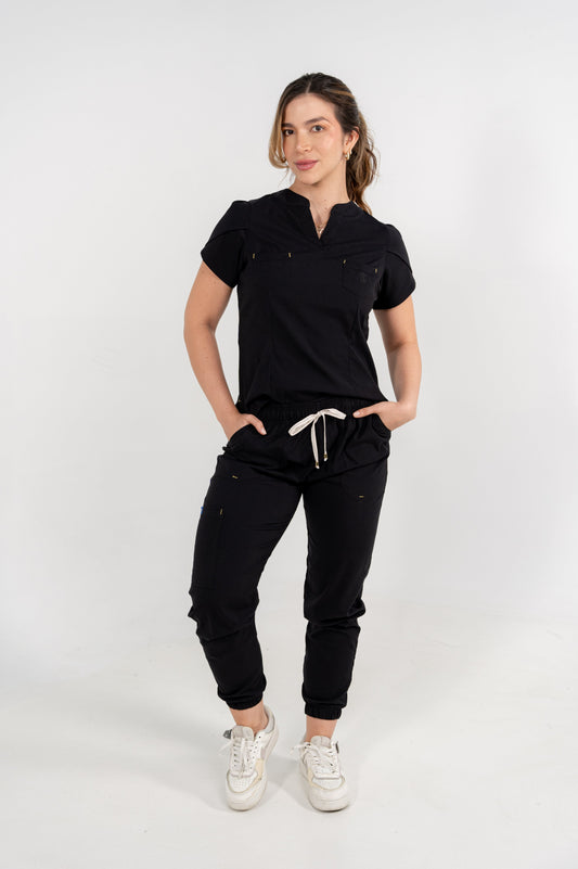 Uniforme Dama Berenice negro - Tela Algodón Antifluido