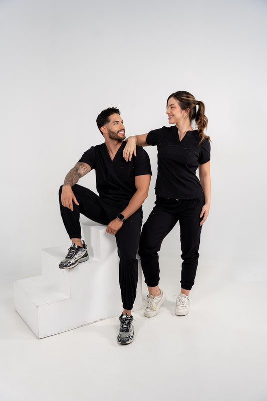 Uniforme Dama Berenice negro - Tela Algodón Antifluido