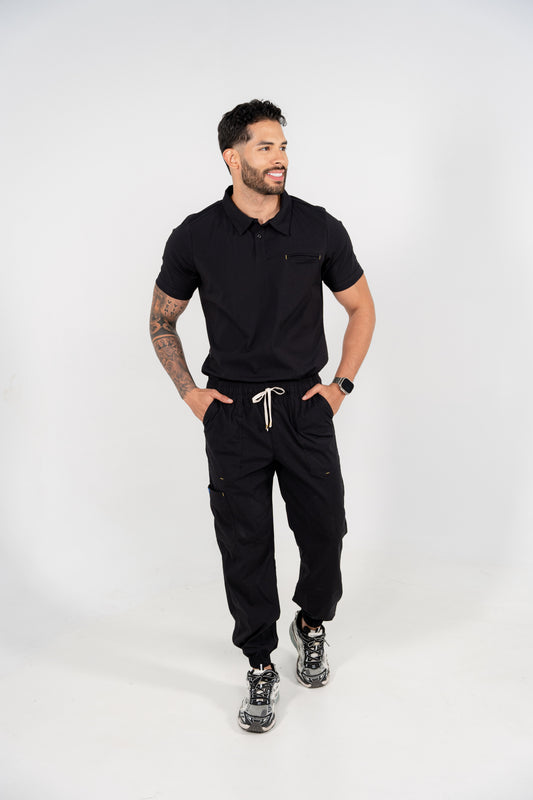 Uniforme Louis Negro - Tela Algodón Antifluido