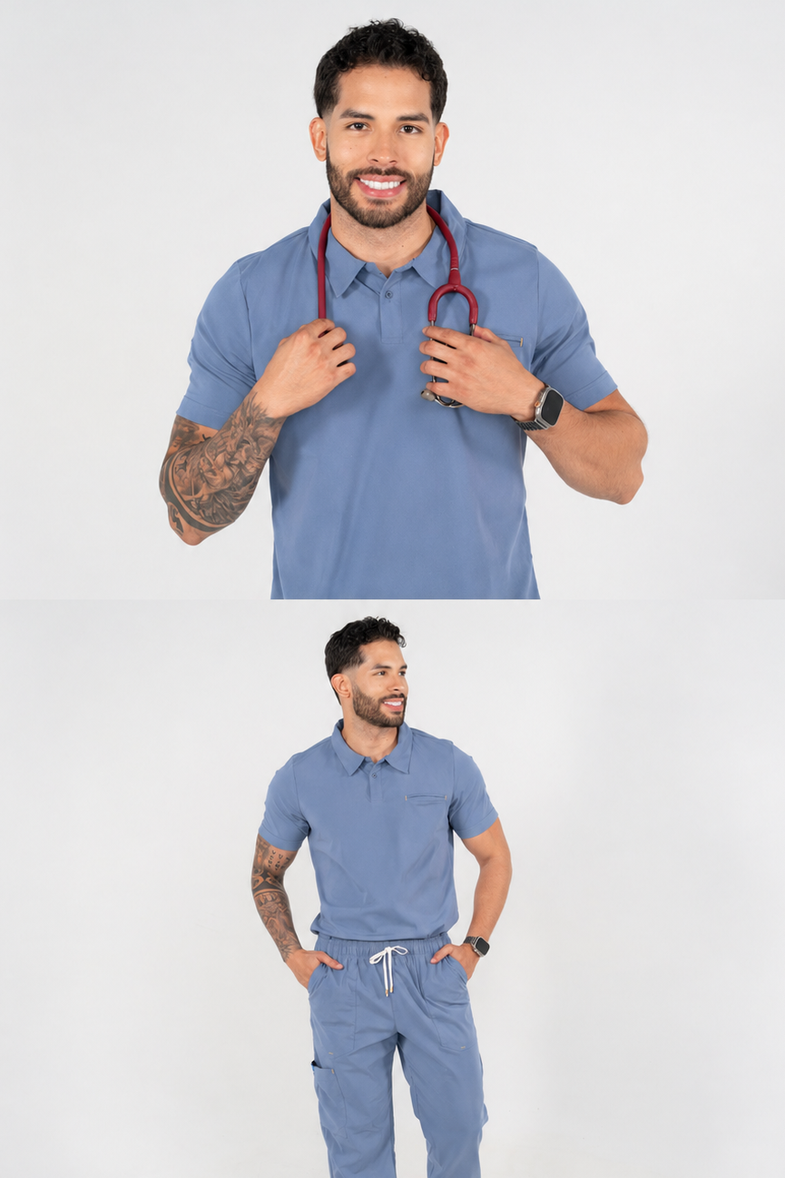 Uniforme Louis azul acero