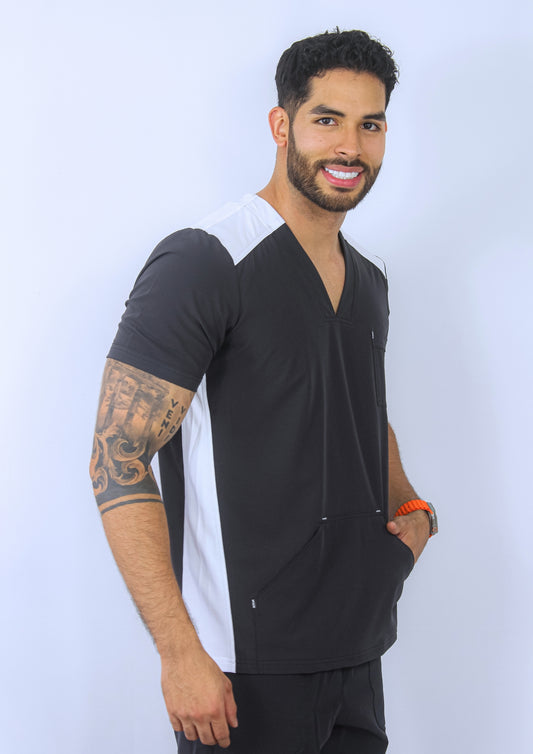 Uniforme New Classic Gris oscuro con Blanco