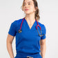 Uniforme Dama New Classic Azul rey - Tela Algodón Antifluido