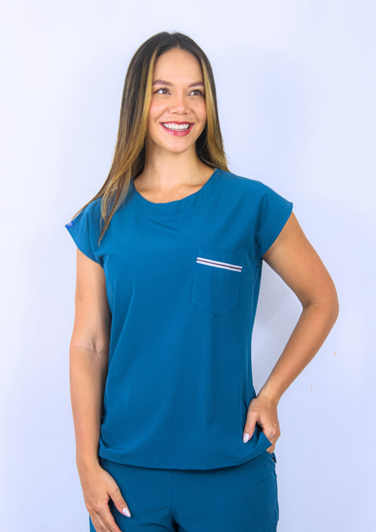Uniforme Geraldine Azul petroleo