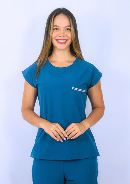 Uniforme Geraldine Azul petroleo - ÚLTIMOS