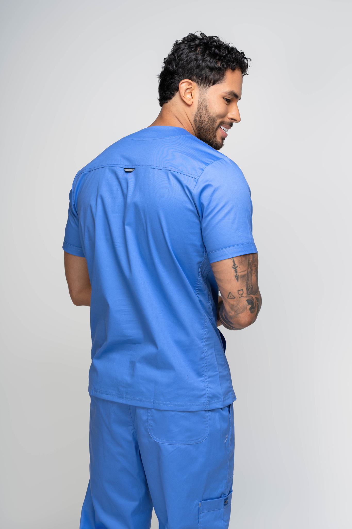 Uniforme New Classic Azul cielo - Tela Algodón Antifluido