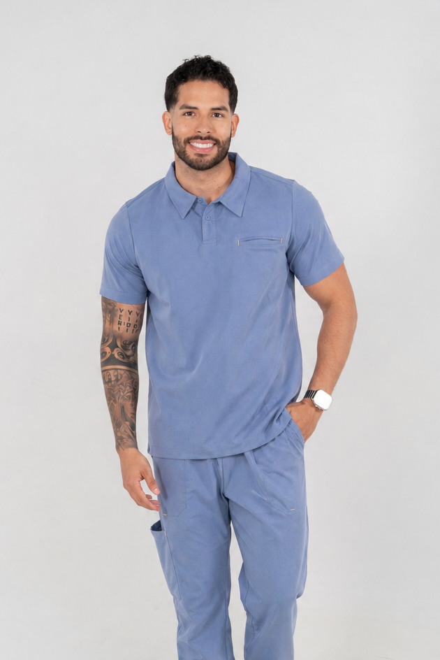 Uniforme Louis azul acero