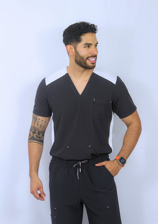 Uniforme New Classic Gris oscuro con Blanco