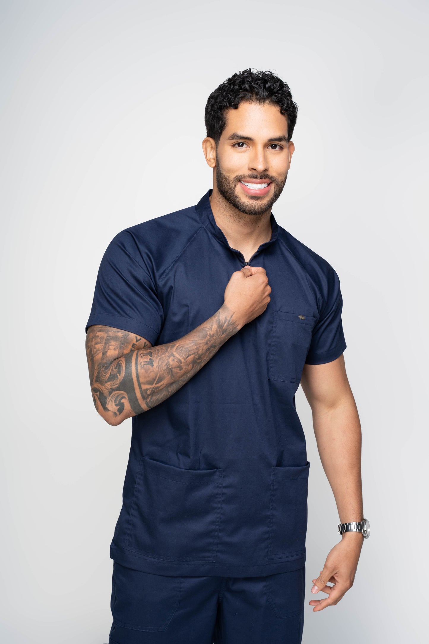 Uniforme Nerú Azul noche - Tela Algodón Antifluido