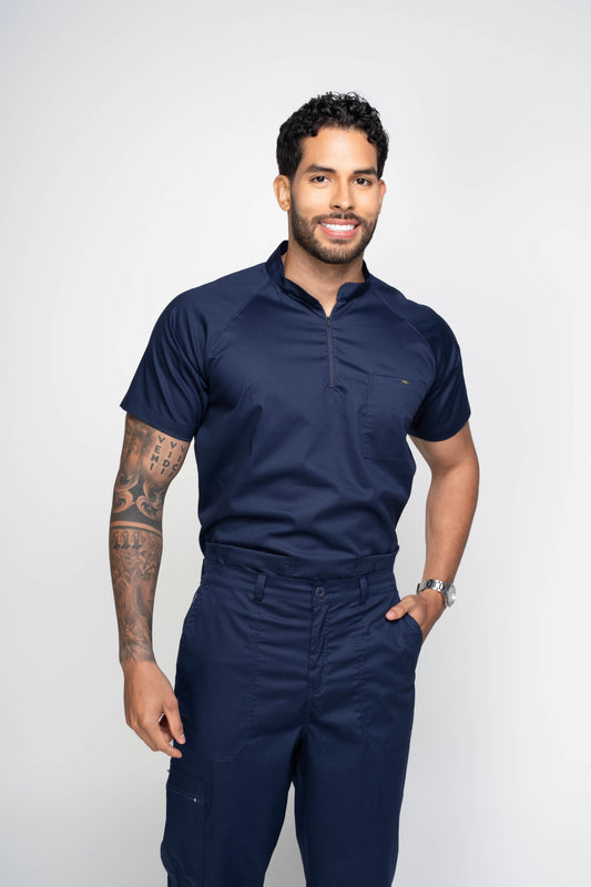 Uniforme Nerú Azul noche - Tela Algodón Antifluido
