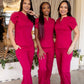 Uniforme Berenice Rojo cereza - Tela Premium