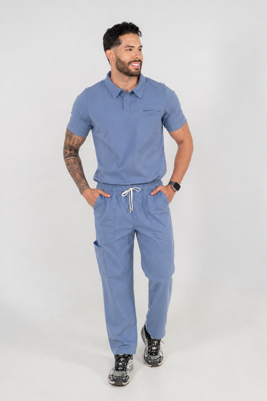Uniforme Louis azul acero