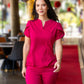 Uniforme Berenice Rojo cereza - Tela Premium