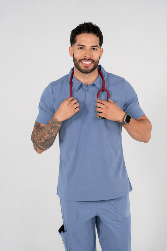 Uniforme Louis azul acero