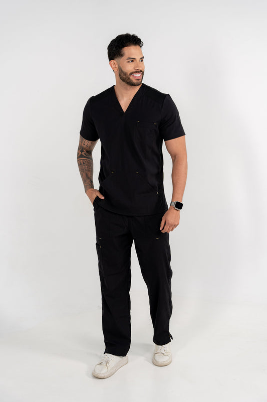 Uniforme New Classic Negro - Tela Algodón Antifluido