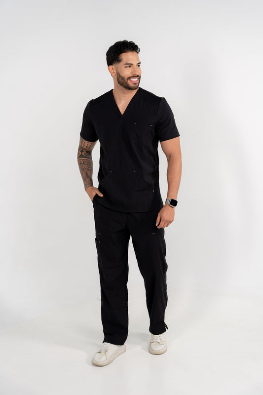 Uniforme New Classic Negro - Tela Algodón Antifluido