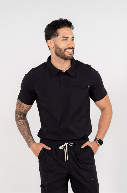 Uniforme Louis Negro - Tela Algodón Antifluido